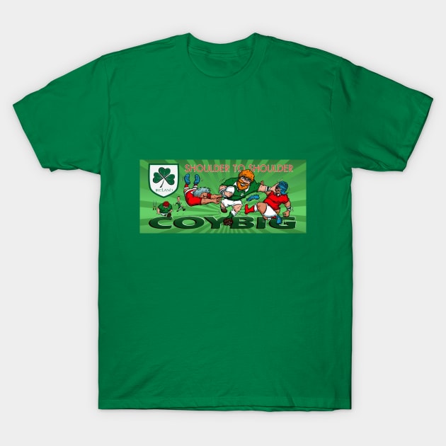 Ireland rugby gift mug T-Shirt by Helepictor Rugby